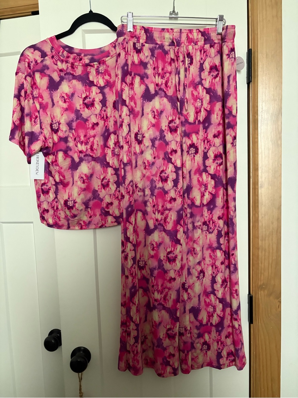 Honeydew Intimates Pink Floral Lounge Set Size Medium NWT
